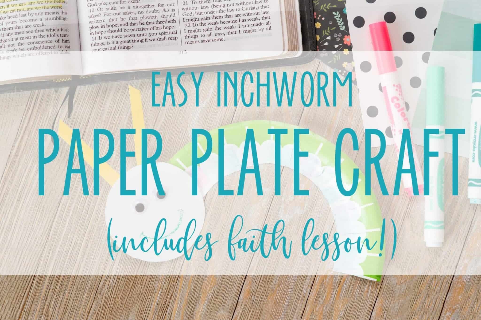 Easy Paper Plate Crafts for Kids Inchworm