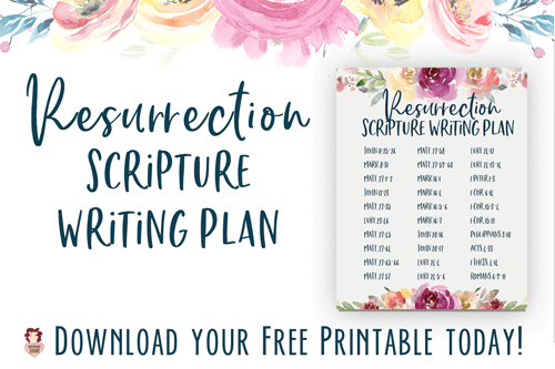 Resurrection Scripture Verses for Scripture Writing+ free printable