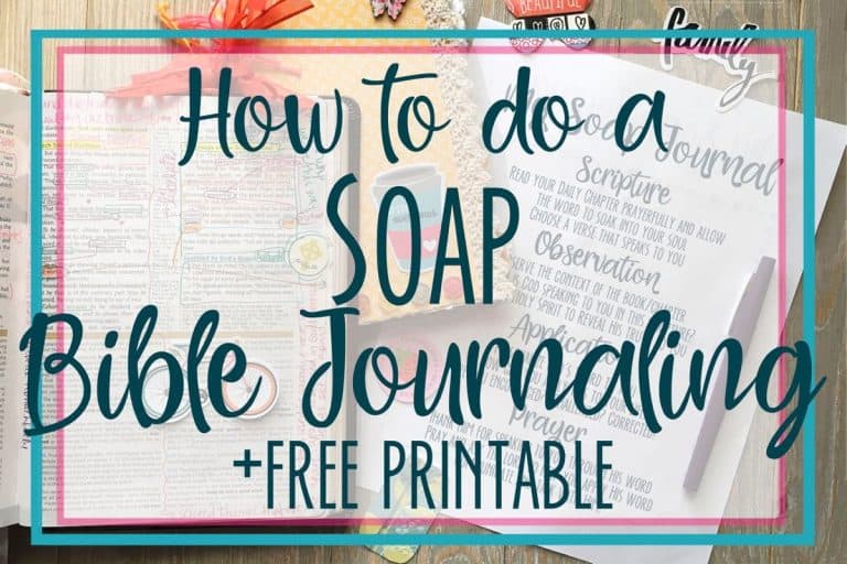 How To Do a Creative Soap Bible Journaling
