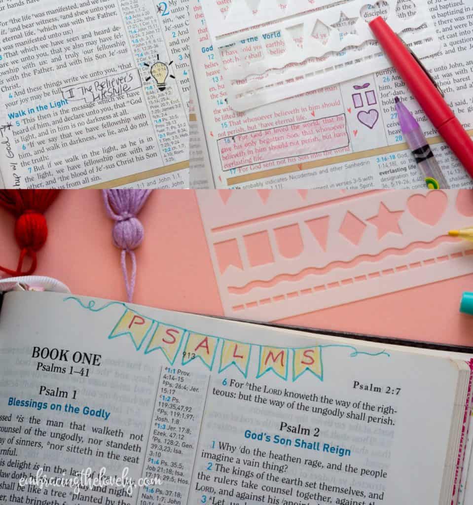 Bible Journal Stencils