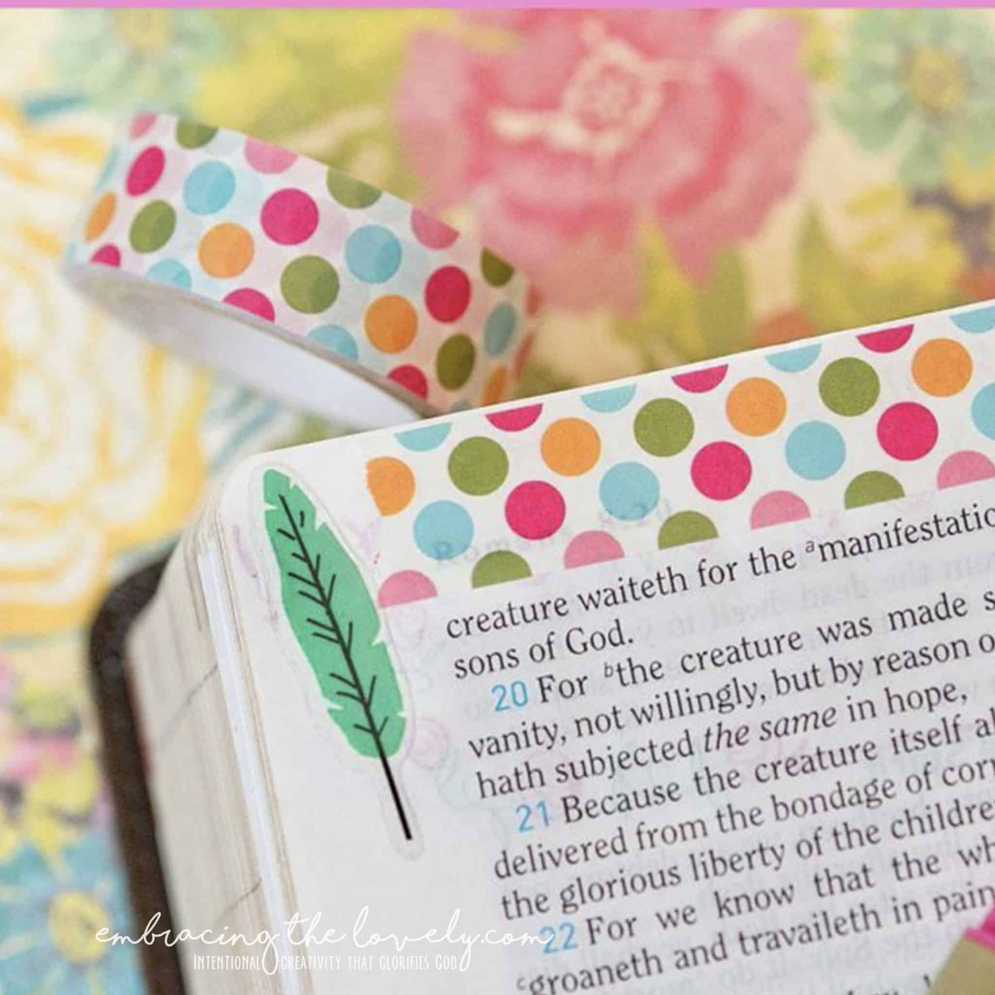 Mixed Media Bible Journaling Tutorial - Washi Tape Background