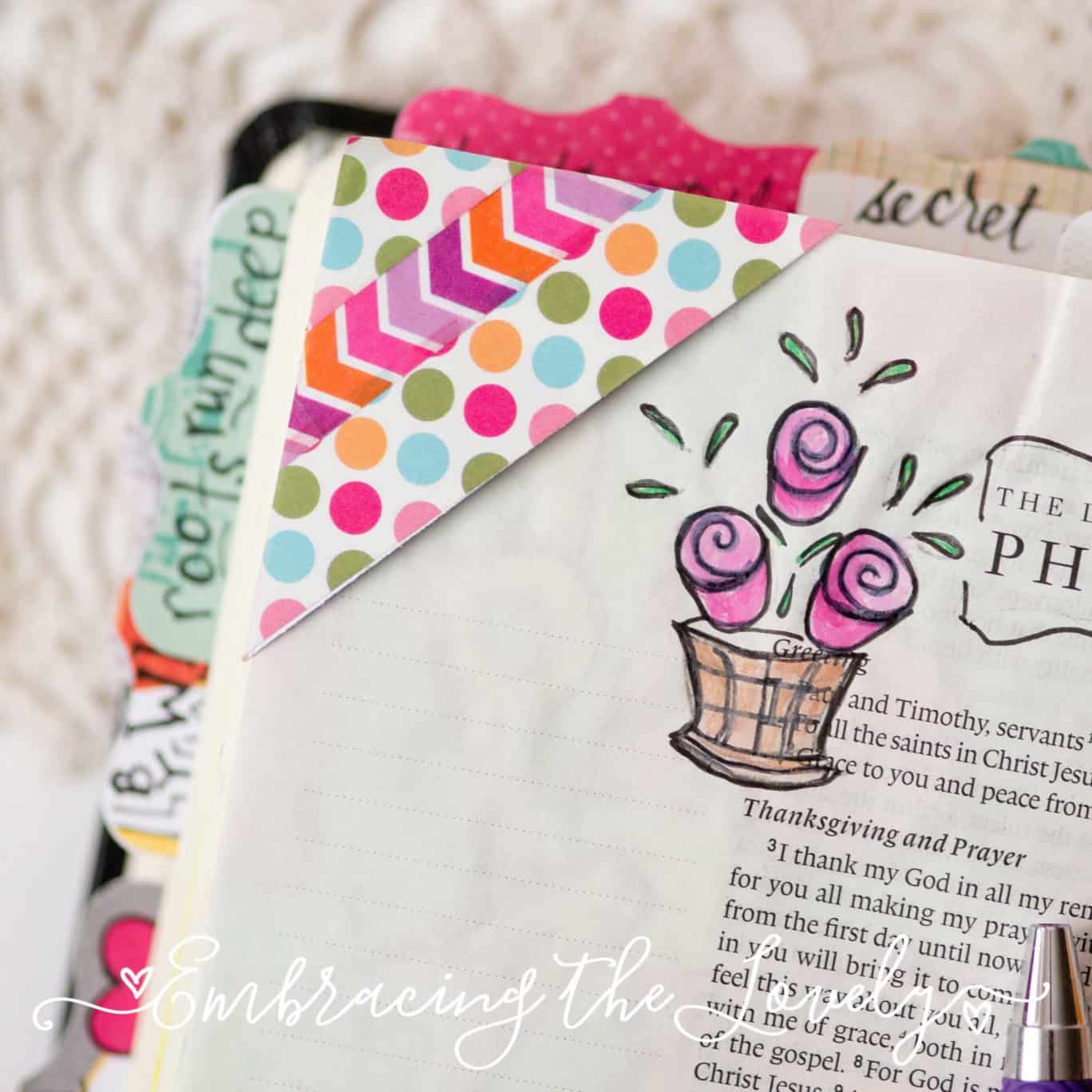 Mixed Media Bible Journaling Tutorial - Washi Tape Background