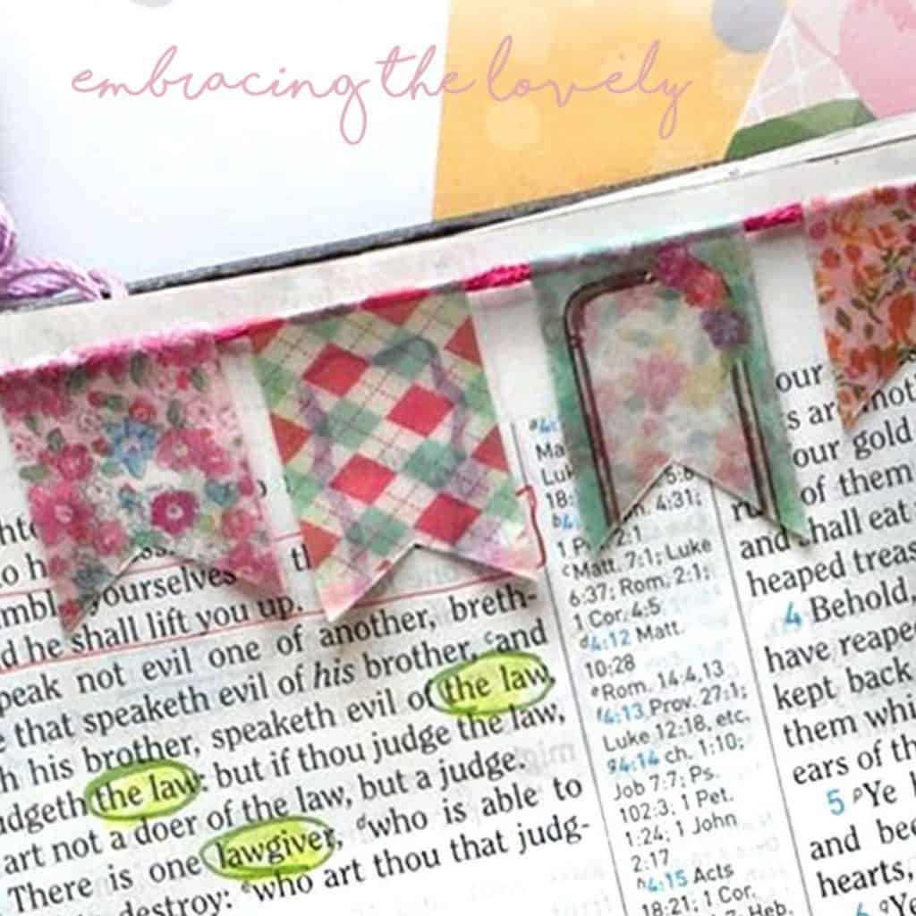 Colorful Washi Tapes as Bookmark
