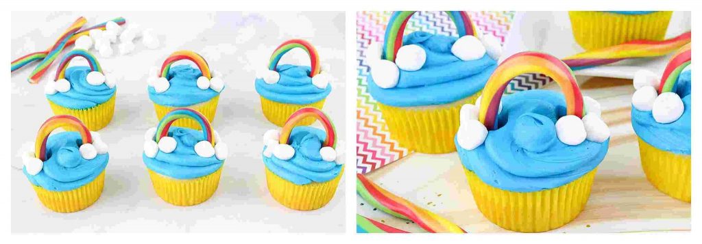 Noah's Ark Rainbow Cupcakes