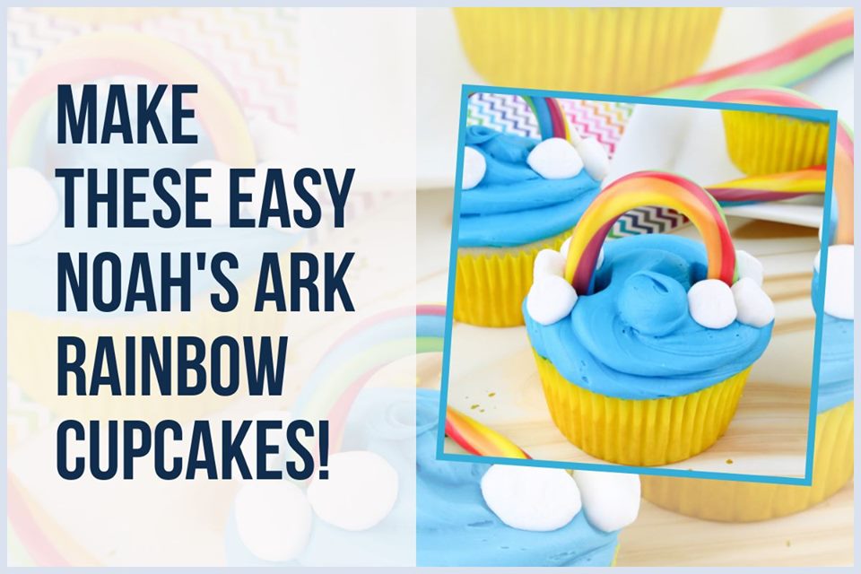 Make these easy noah's ark rainbow cupcakes frosting