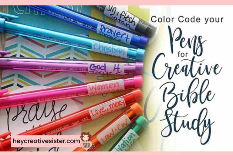 Color Code your Pens with this DIY Bible Marking Color Code for Bible Study