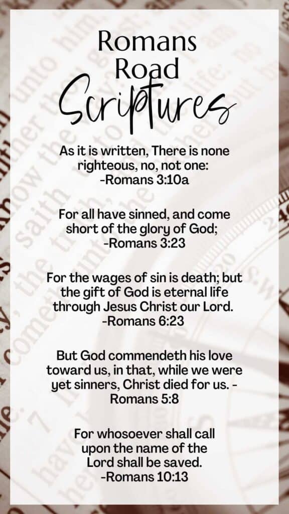 Roman's road Scriptures