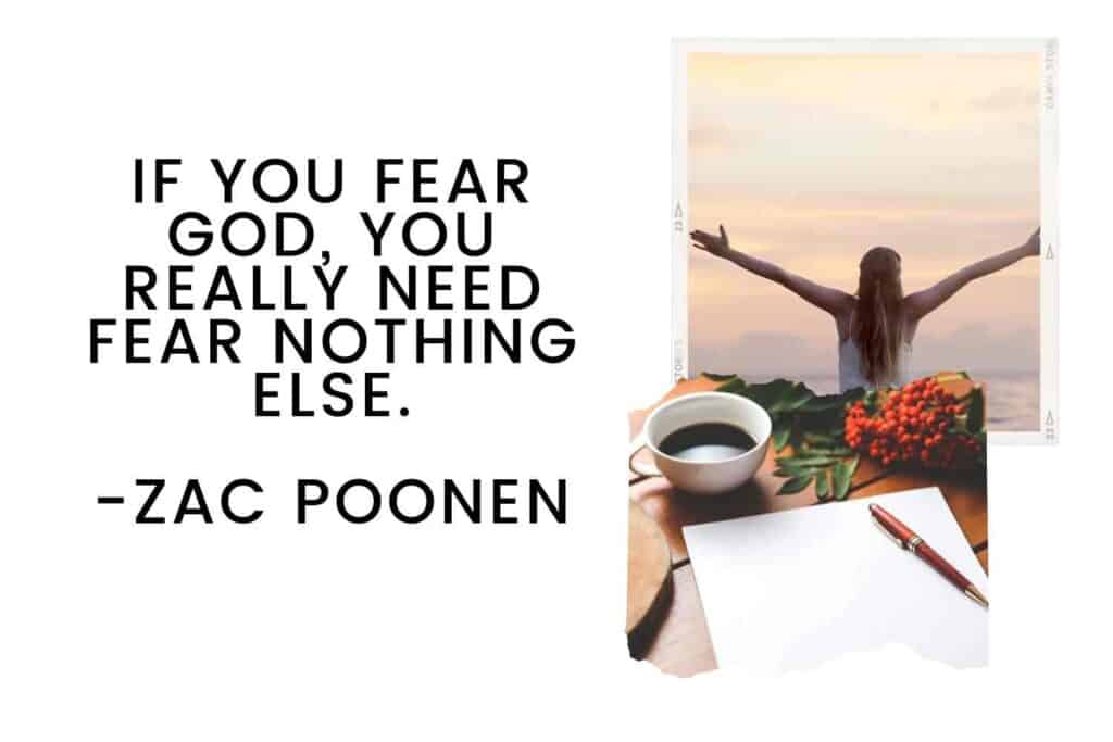 Zac Poonen Faith vs. Fear Quote