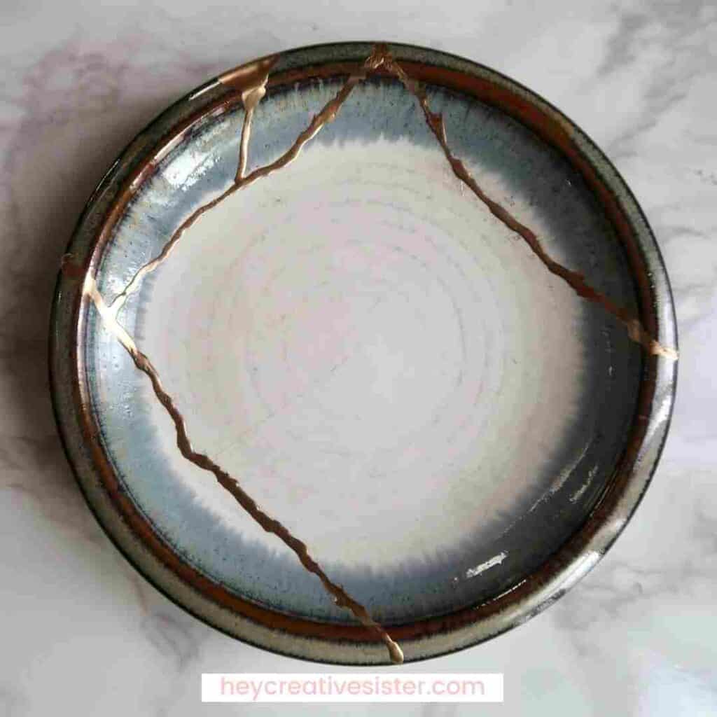 Example of Kintsugi with Gold