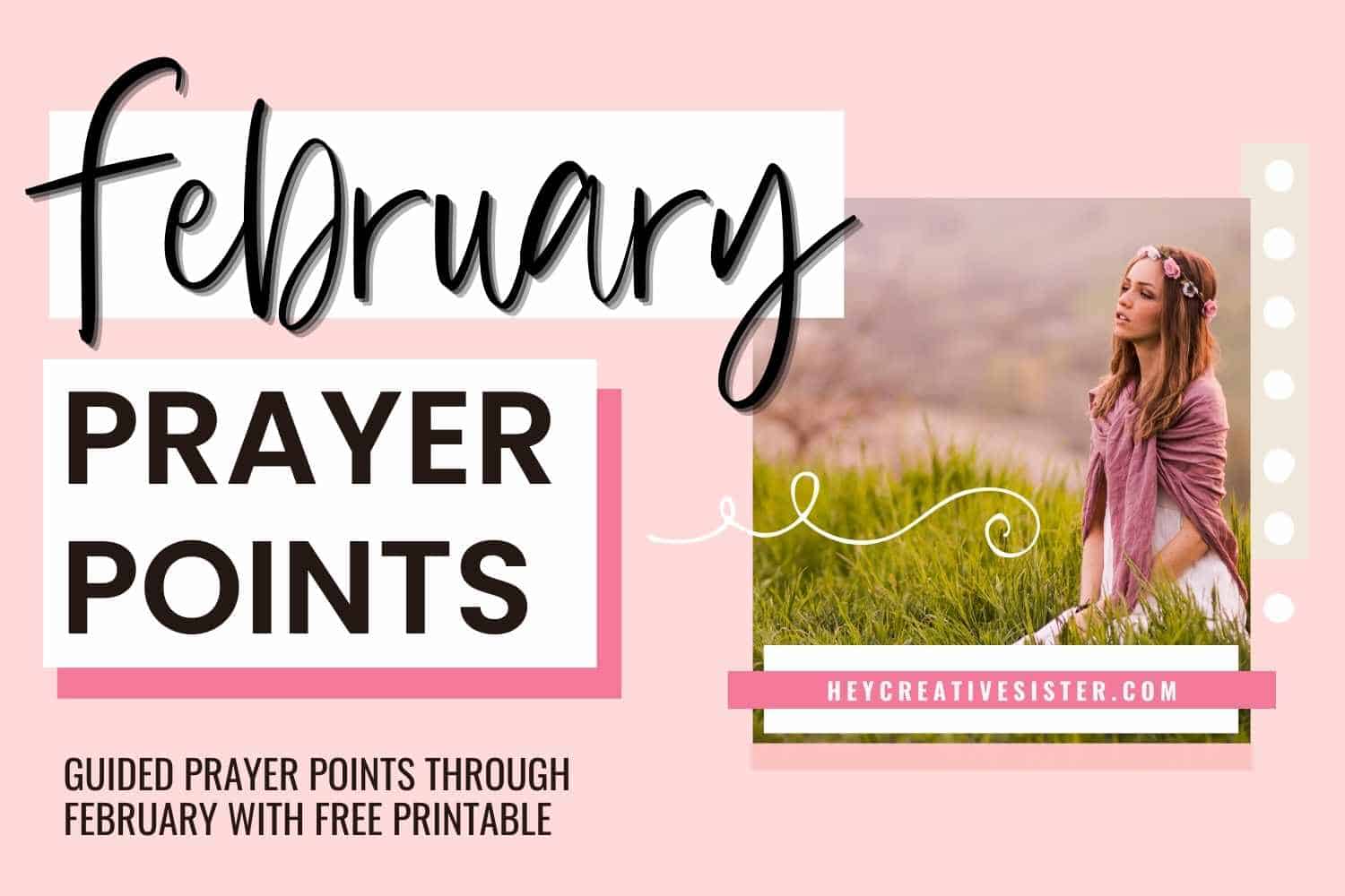 February Prayer Points Calendar with Free Printable PDF