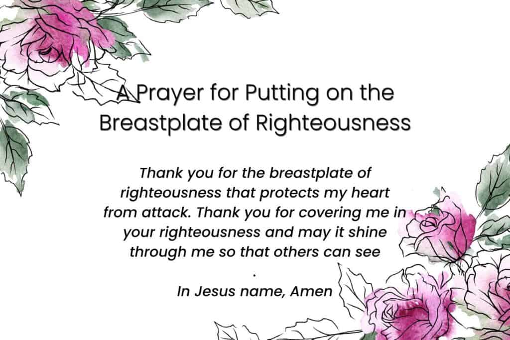 Armor of God Prayer for Putting on the Breastplate of Righteousness
