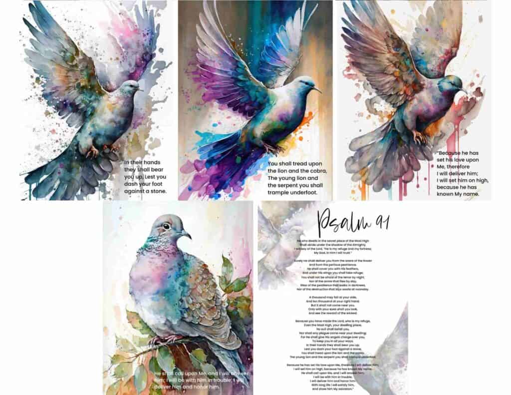Example of Psalm 91 Printables