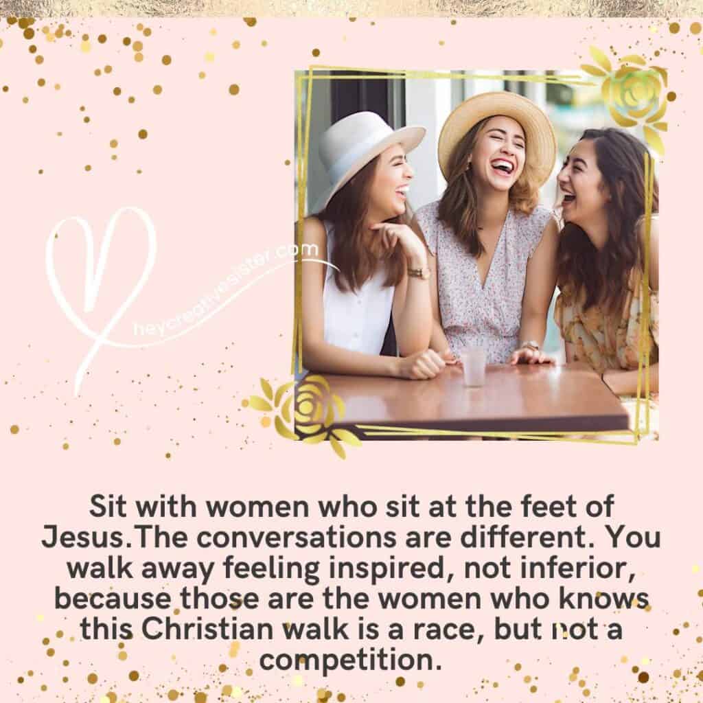Sit with women who it at the feet of Jesus quote