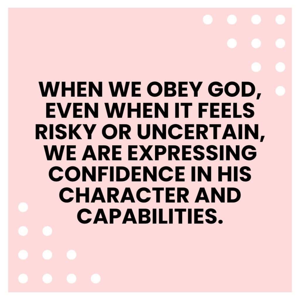 stepping out in faith quote