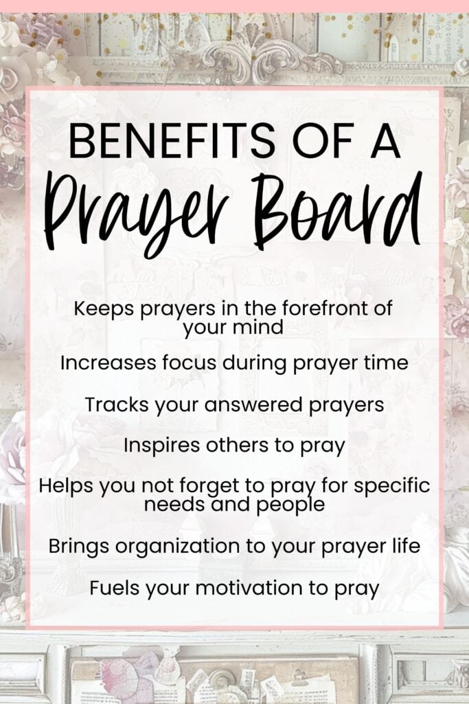 Benefits of a Prayer Board Graphic