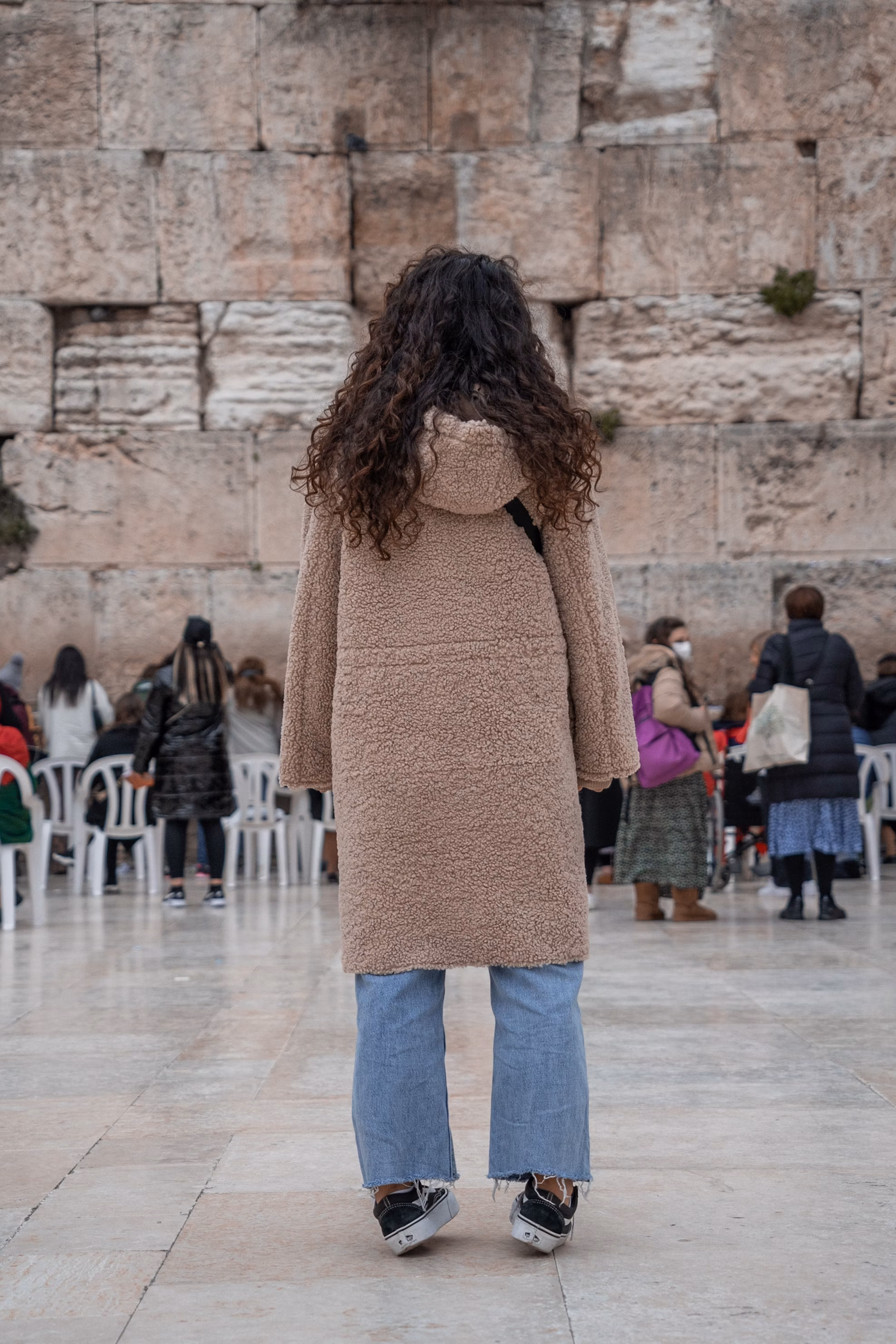 Girl Praying at Western Wall