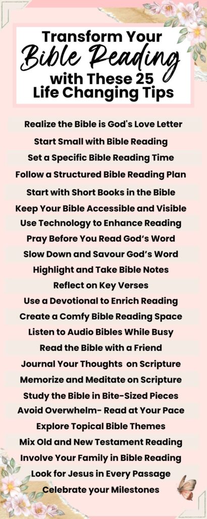 How to Revitalize your Bible Reading- 25 TIPS